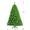 Costway 6.5ft Green Flocked Hinged Artificial Christmas Tree w/ Metal Stand Green